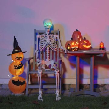 Scheletro di Halloween Bianco 155 x 38,5 cm Polipropilene