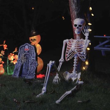 Scheletro di Halloween 2 pz Bianco 85 cm PVC