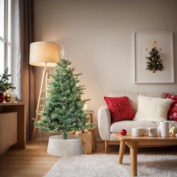 Collare per Albero di Natale Rotondo Bianco 75 x 75 x 25 cm