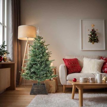 Collare per Albero di Natale Quadrato Nero 50 x 50 x 25 cm