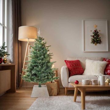 Collare per Albero di Natale Quadrato Bianco 50 x 50 x 25 cm