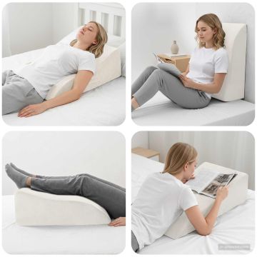 Cuscino per Gambe 68 x 40 x 18 cm Schiuma PU Bianco