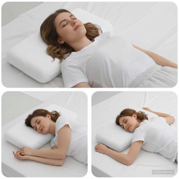 Cuscino da Letto 70 x 36 x 8,5 cm Medio Schiuma Memory Bianco