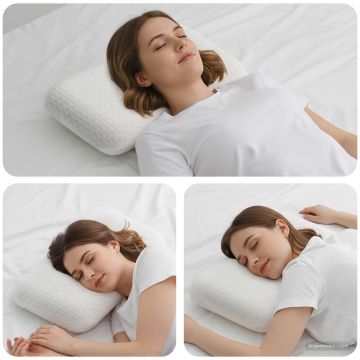 Cuscino da Letto 50 x 30 x 10 cm Schiuma Memory Bianco