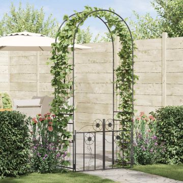 Arco da Giardino Nero 102 x 50 x 218 cm Acciaio