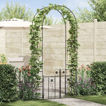 Arco da Giardino Nero 203 x 50 x 218 cm Acciaio
