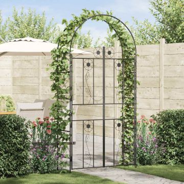 Arco da Giardino Nero 115 x 37 x 226 cm Acciaio