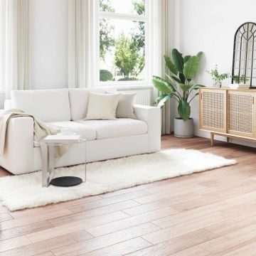 Tappeto in finta TAFALLA Bianco 80 x 250 cm Poliestere