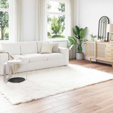Tappeto in finta TAFALLA Bianco 240 x 340 cm Poliestere