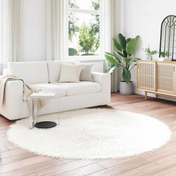 Tappeto in finta TAFALLA Bianco Ø 200 cm Poliestere