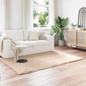 Tappeto in finta TAFALLA Beige 120 x 170 cm Poliestere