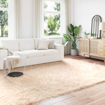 Tappeto in finta TAFALLA Beige 200 x 280 cm Poliestere
