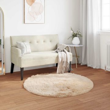 Tappeto in finta TAFALLA Beige Ø 120 cm Poliestere