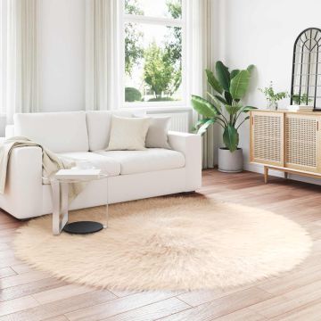 Tappeto in finta TAFALLA Beige Ø 160 cm Poliestere