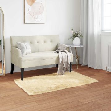 Tappeto in finta TAFALLA Crema 60 x 110 cm Poliestere