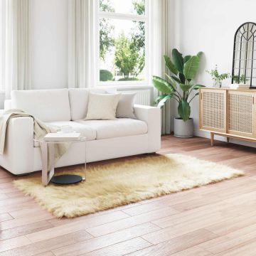 Tappeto in finta TAFALLA Crema 80 x 200 cm Poliestere