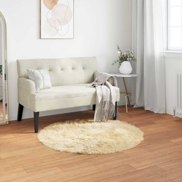 Tappeto in finta TAFALLA Crema Ø 120 cm Poliestere