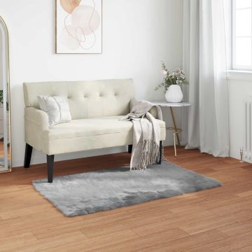 Tappeto in finta TAFALLA Grigio 60 x 110 cm Poliestere