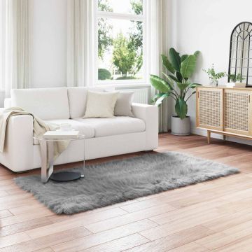 Tappeto in finta TAFALLA Grigio 80 x 200 cm Poliestere