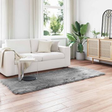 Tappeto in finta TAFALLA Grigio 80 x 250 cm Poliestere
