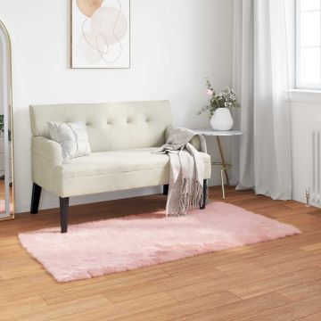 Tappeto in finta TAFALLA Rosa 60 x 110 cm Poliestere