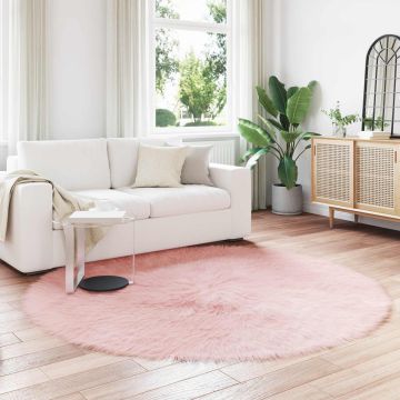 Tappeto in finta TAFALLA Rosa Ø 200 cm Poliestere