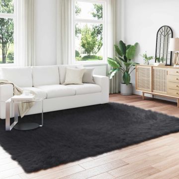 Tappeto in finta TAFALLA Nero 200 x 280 cm Poliestere