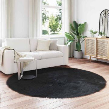 Tappeto in finta TAFALLA Nero Ø 200 cm Poliestere