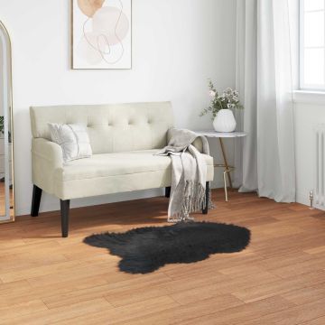 Tappeto in finta TAFALLA Nero 80 x 120 cm Poliestere