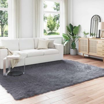 Tappeto in finta TAFALLA Antracite 200 x 280 cm Poliestere