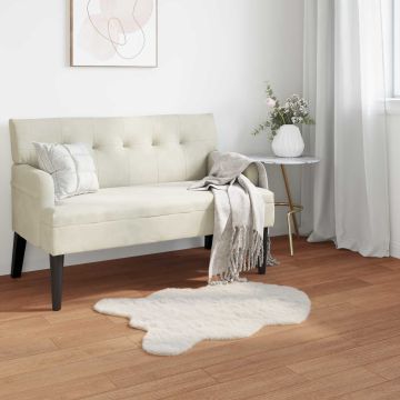 Tappeto antiscivolo in sintetica di coniglio OLITE Crema