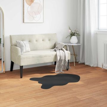 Tappeto antiscivolo in sintetica di coniglio OLITE Nero