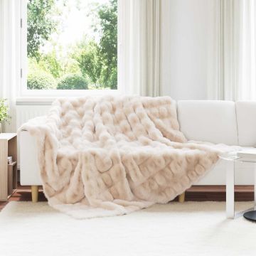 Coperta antiscivolo in sintetica di coniglio Olite 4 pz Beige