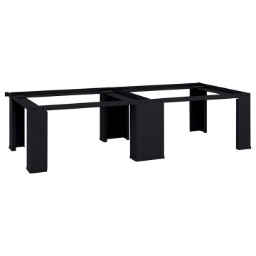 Pedestallo per Lavatrice 2 pz Nero 127 x 54,5 x 32,5 cm Acciaio