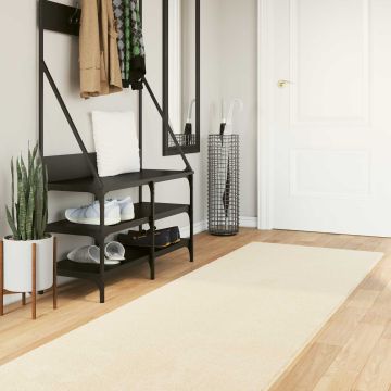 Tappeto a pelo medio, morbido e lavabile HUARTE Crema