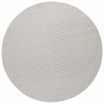 Tappeto per uso interno ed esterno PALMERAS Crema Ø 160 CM