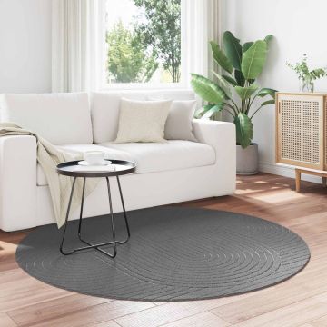 Tappeto per uso interno ed esterno PALMERAS Antracite Ø 200 CM