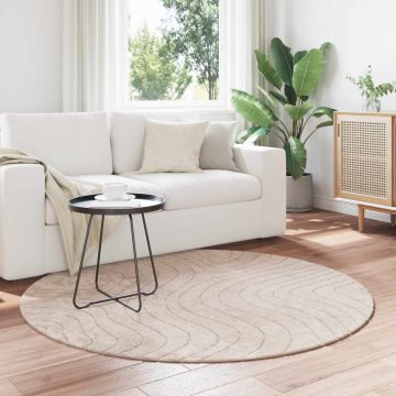 Tappeto per uso interno ed esterno PALMERAS Beige Ø 160 CM