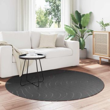 Tappeto per uso interno ed esterno PALMERAS Antracite Ø 200 CM