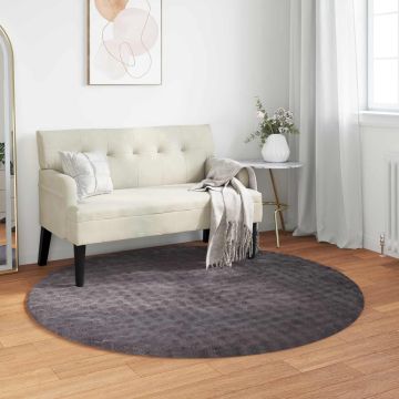Tappeti per area Rotondo SIROLO Antracite Ø 120 CM Poliestere
