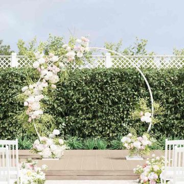 Arco Nuziale Doppio Bianco 220 x 45 x 200 cm Acciaio