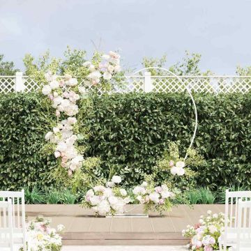 Arco Nuziale Bianco 195 x 35 x 211 cm Acciaio
