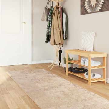 Tappeto Antiscivolo MARSA Beige 100 x 400 cm Poliestere e PVC