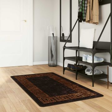Tappeto Antiscivolo MARSA Nero 100 x 150 cm Poliestere e PVC