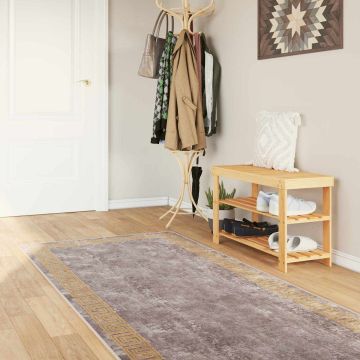 Tappeto Antiscivolo MARSA Grigio 100 x 250 cm Poliestere e PVC