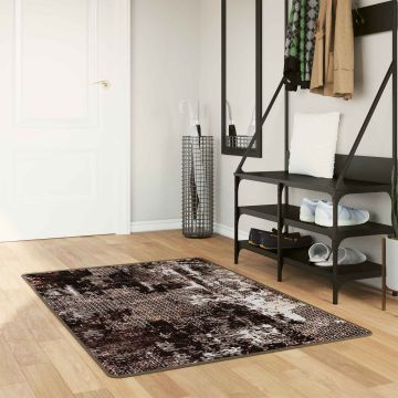 Tappeto Antiscivolo MARSA Nero 80 x 100 cm Poliestere e PVC