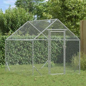Gabbia per polli Argento 200 x 170 x 177 cm Acciaio zincato