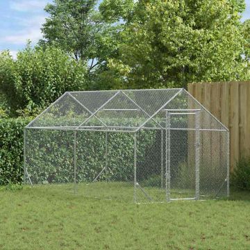 Gabbia per polli Argento 400 x 170 x 177 cm Acciaio zincato