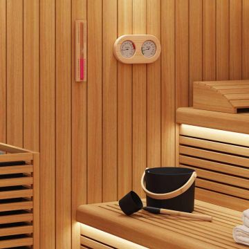 Set di Accessori per Sauna 4 pz Nero