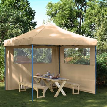 Tenda Party 292 x 292 x 315 cm Beige Tessuto Oxford